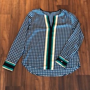 Ann Taylor Satin Pattern Blouse NWOT